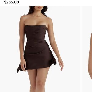 House of CB Jasmine corset dress in chocolate